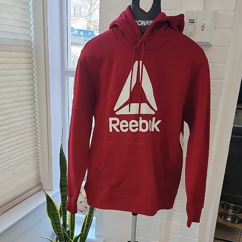 Reebok Men's Red Hoodie, Small